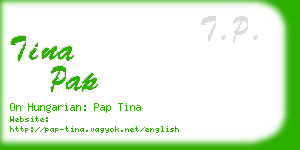 tina pap business card